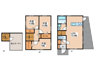 ＨａｒｍｏｎｙＧａｒｄｅｎ　Ｇの物件間取画像